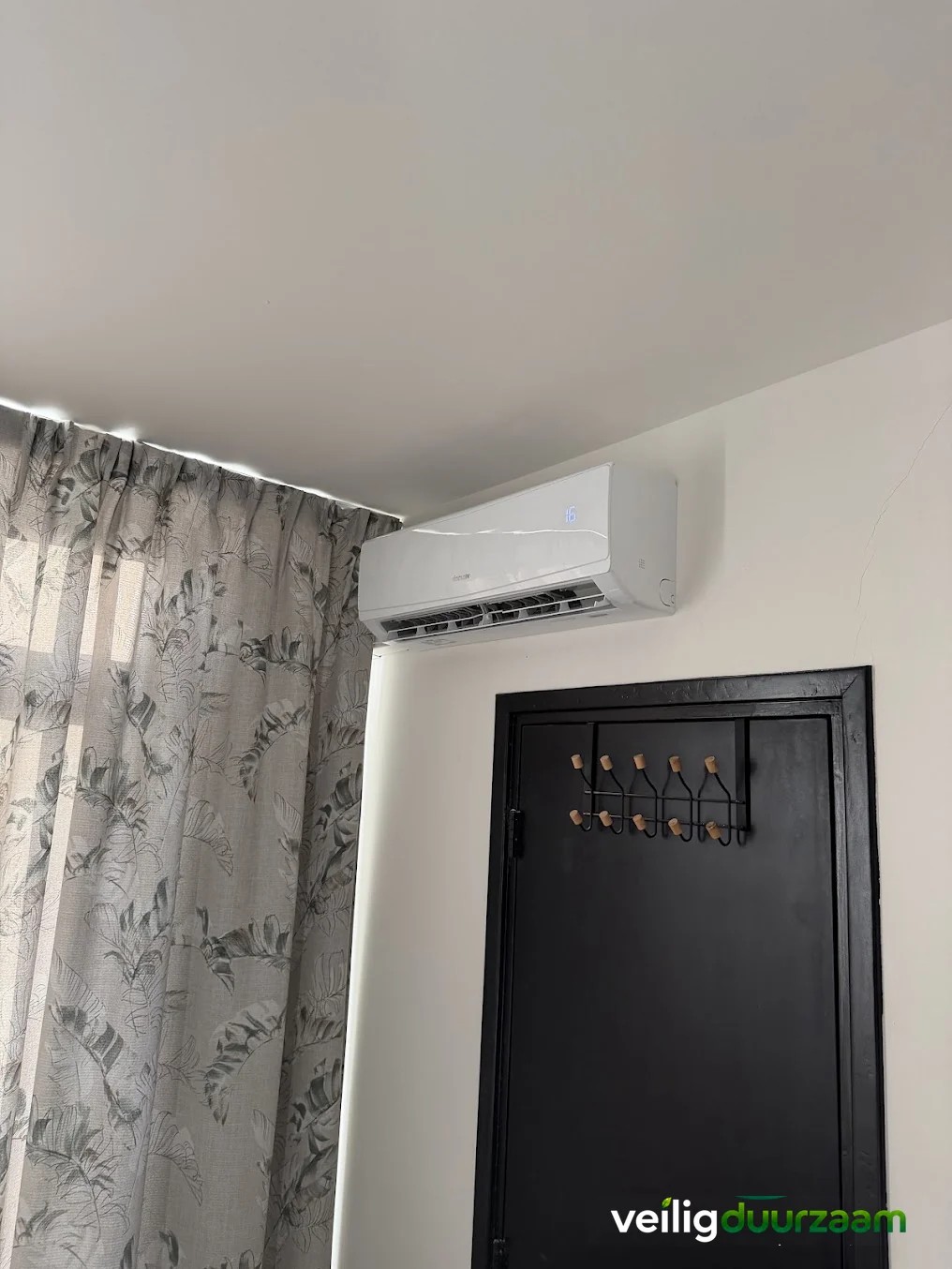 Door Veilig Duurzaam geplaatste wandairco, gefotografeerd door klant Jesse van Dijk