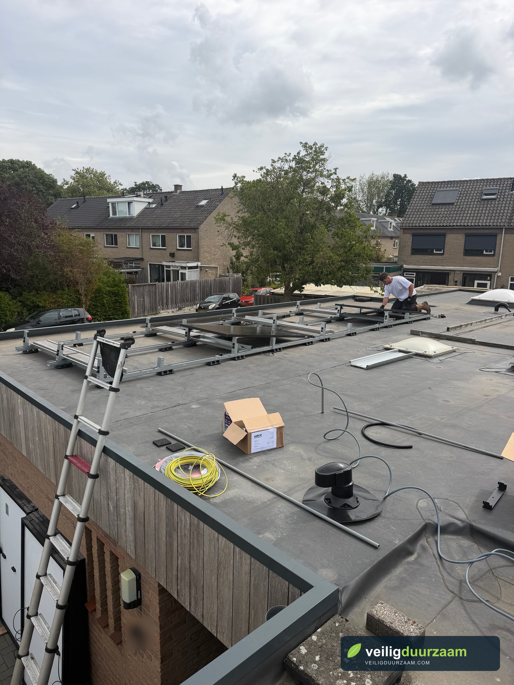Montage van het systeem in Middelburg