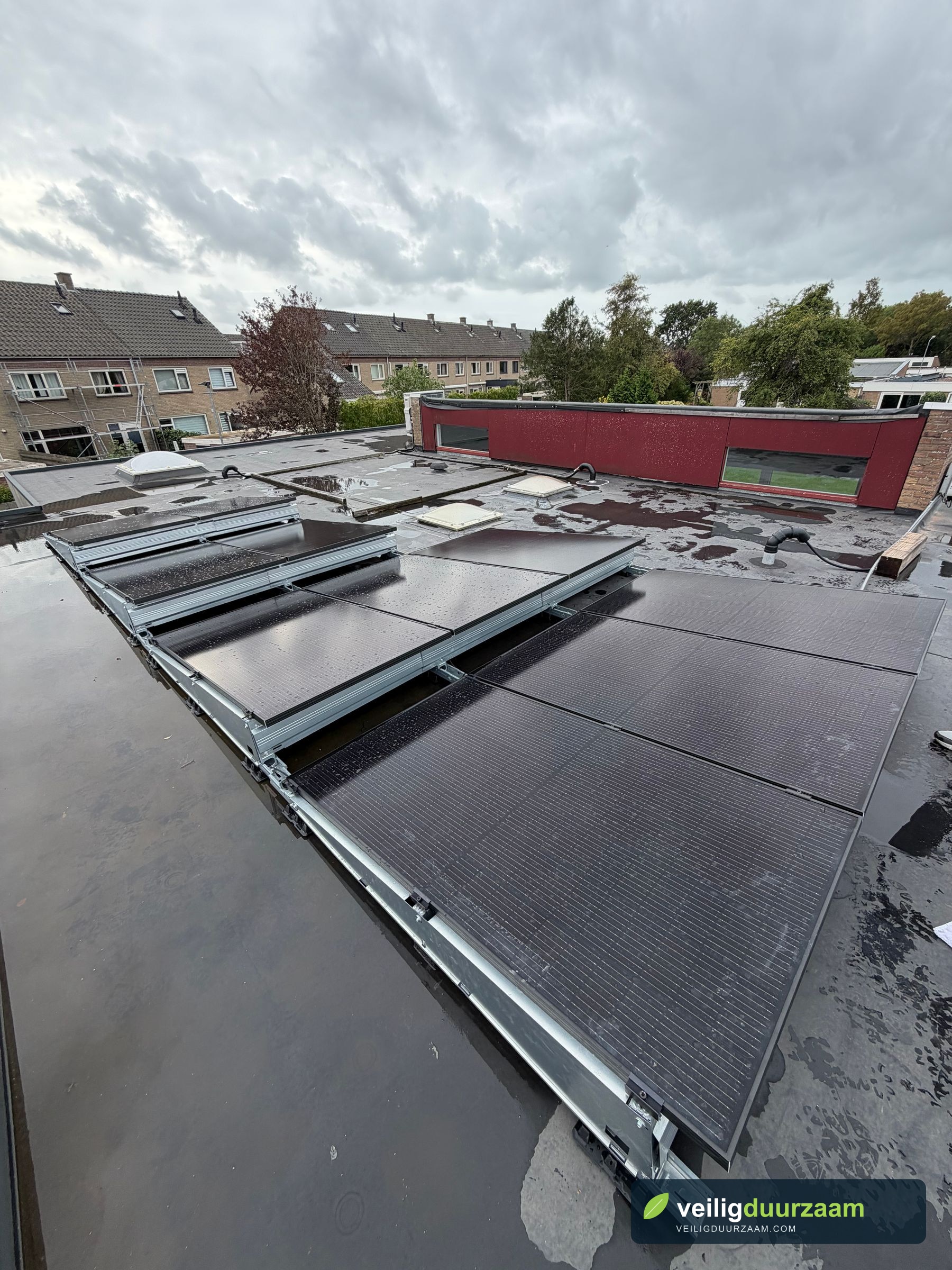Het eindresultaat van de zonnepaneleninstallatie in Middelburg