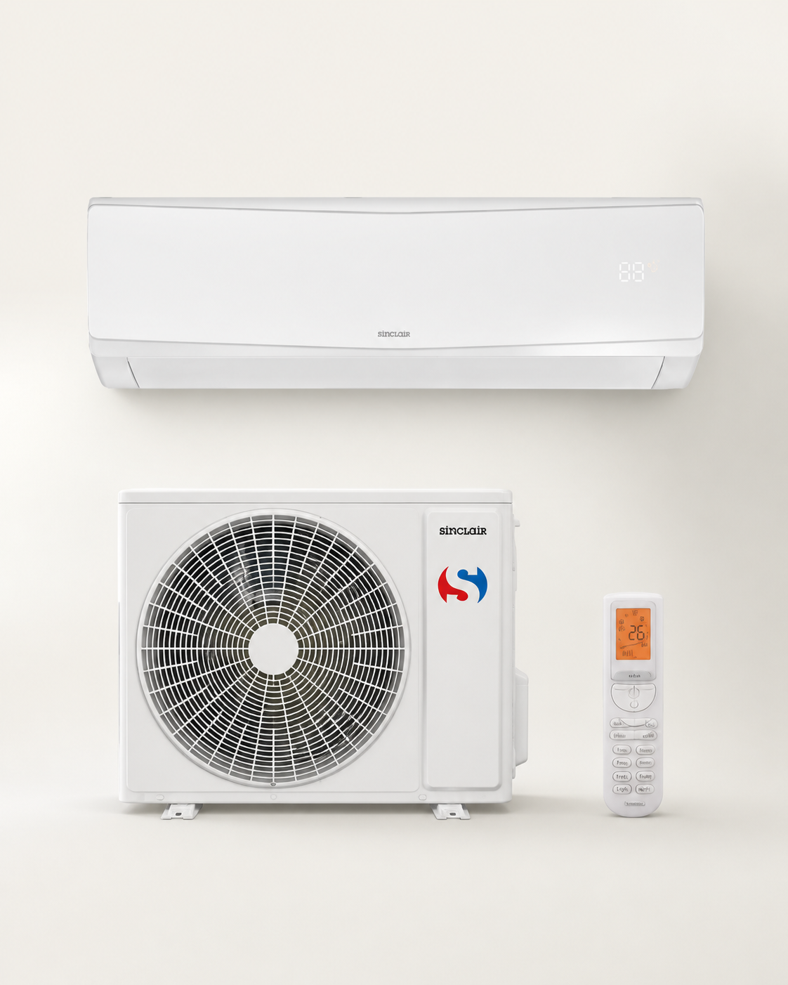 Sinclair Keyon binnenunit, buitenunit en afstandsbediening